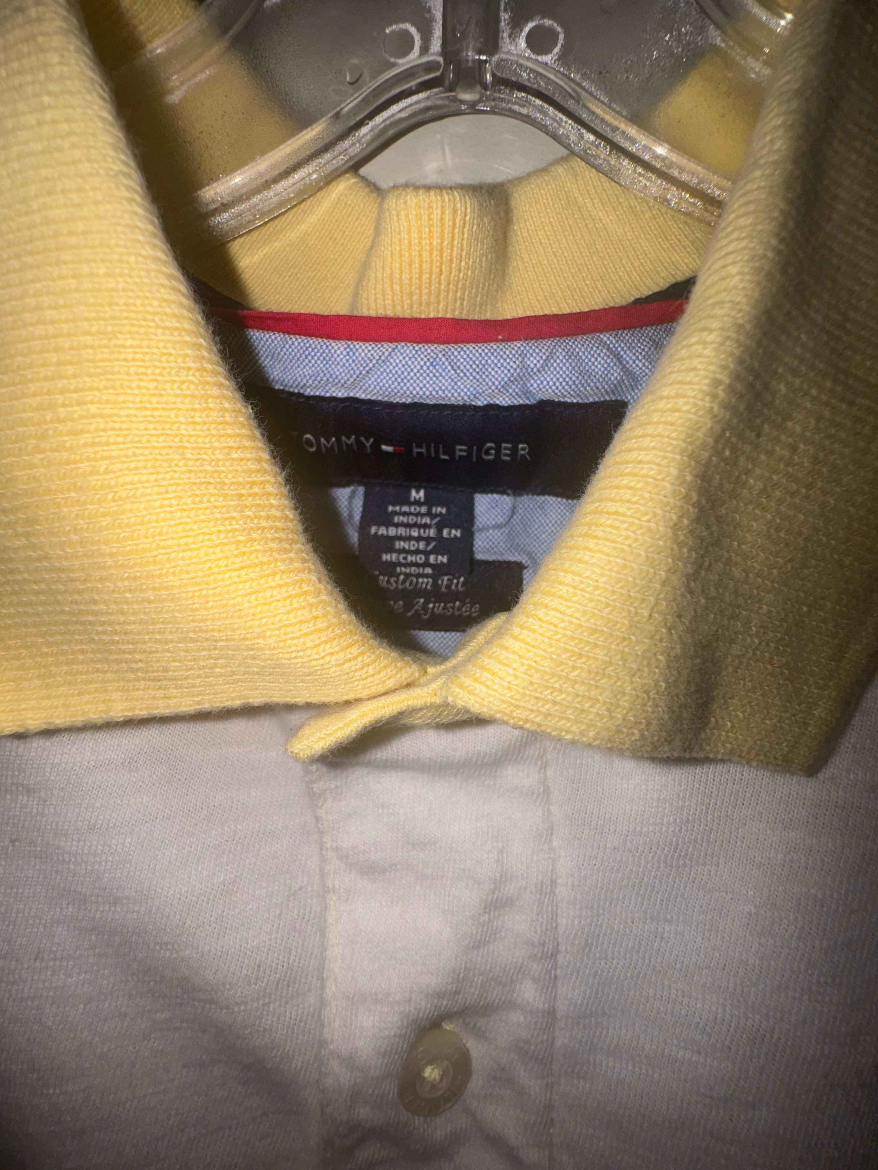 Tommy Hilfiger Yellow & White Striped Polo