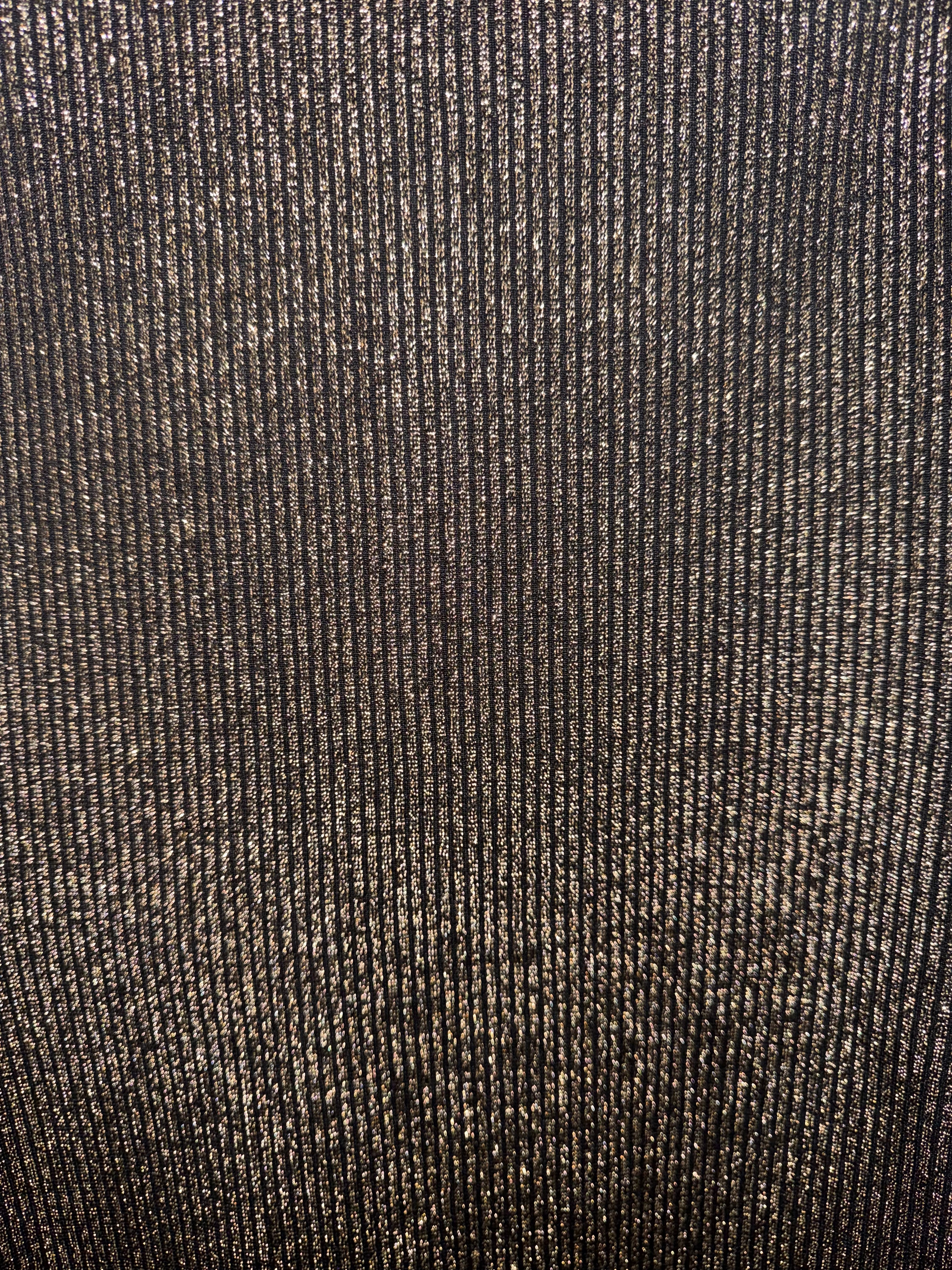 Metallic Bronze Ribbed Bodycon Dress