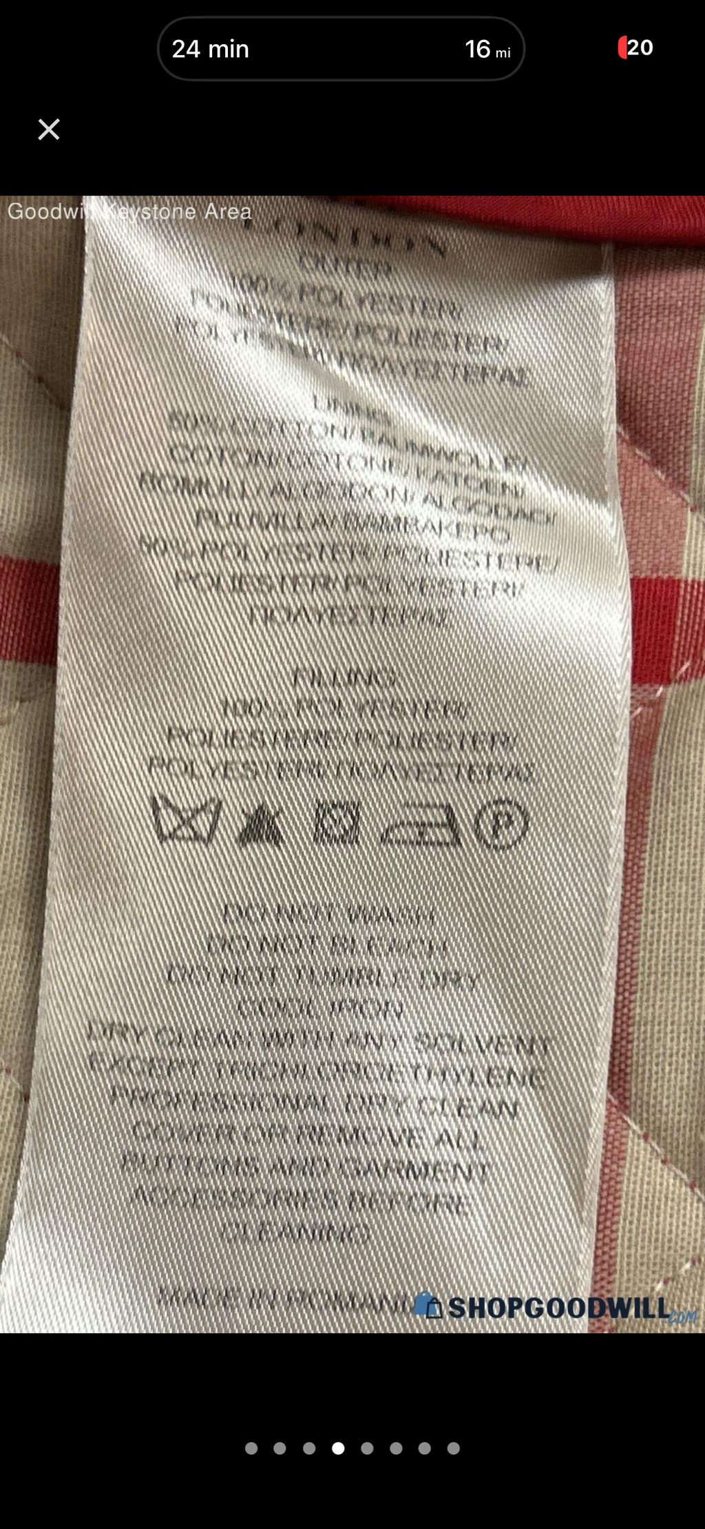 Authentic Burberry London Red Diamond-Quilted Check-Lined Jacket