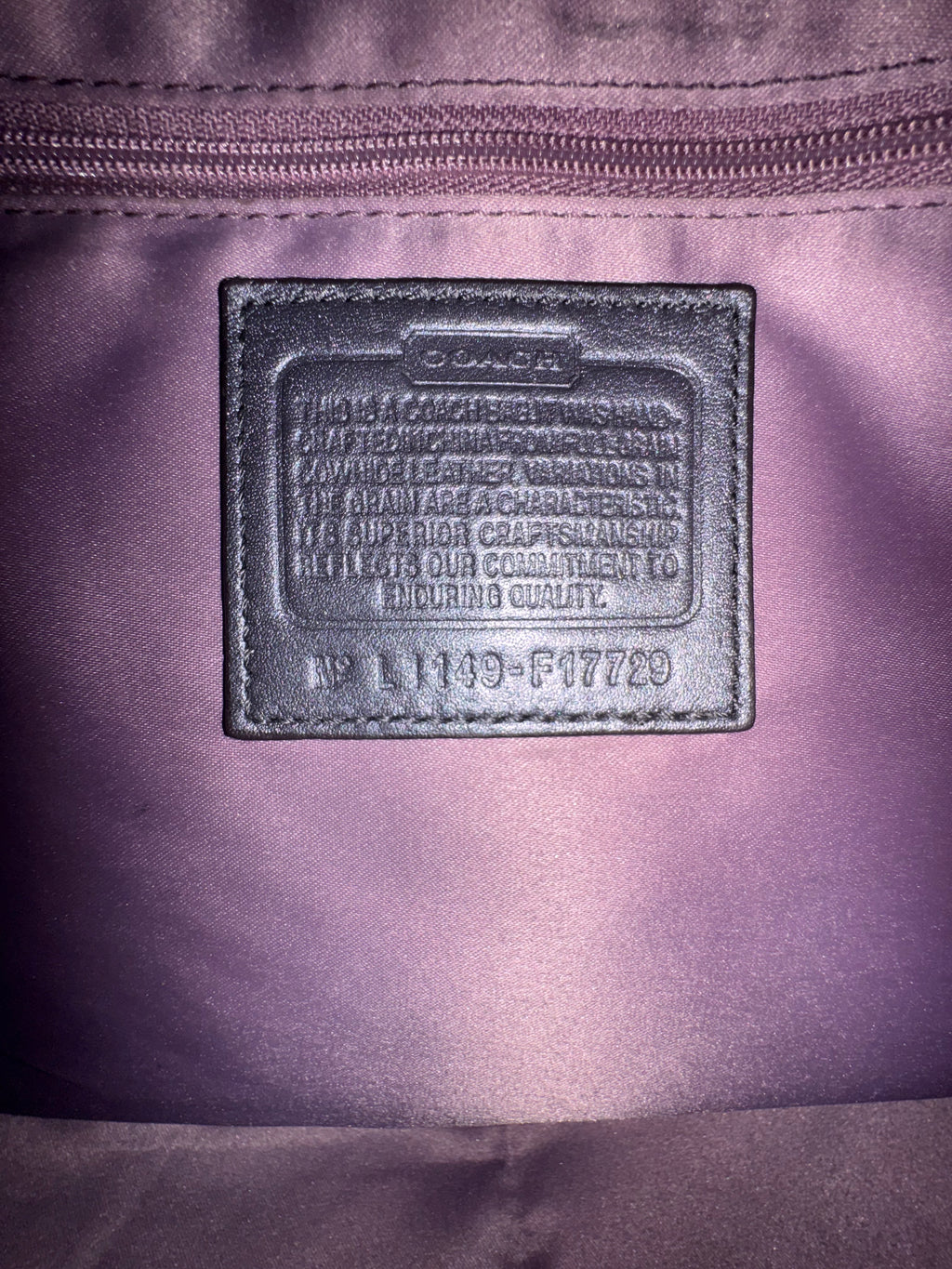 Authentic Coach Olive Green Signature Embossed Patent Leather East/West Tote Bag