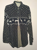 Vintage Lemon & Soda Nordic Moose Flannel Shirt