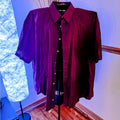 Elegant Men's Burgundy Button Down Shirt