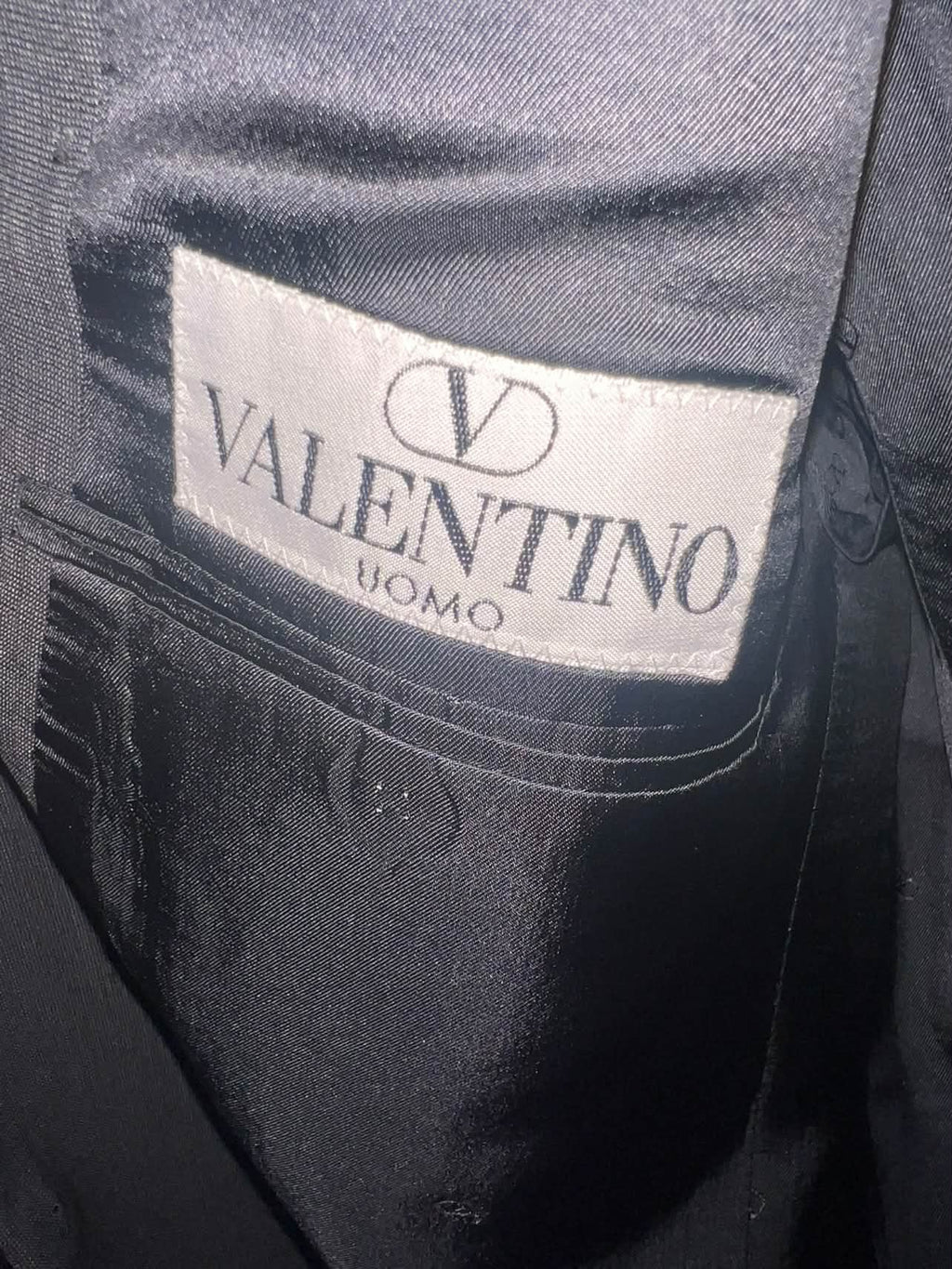 Valentino Uomo Charcoal Three-Button Blazer — Made in Italy — With COA