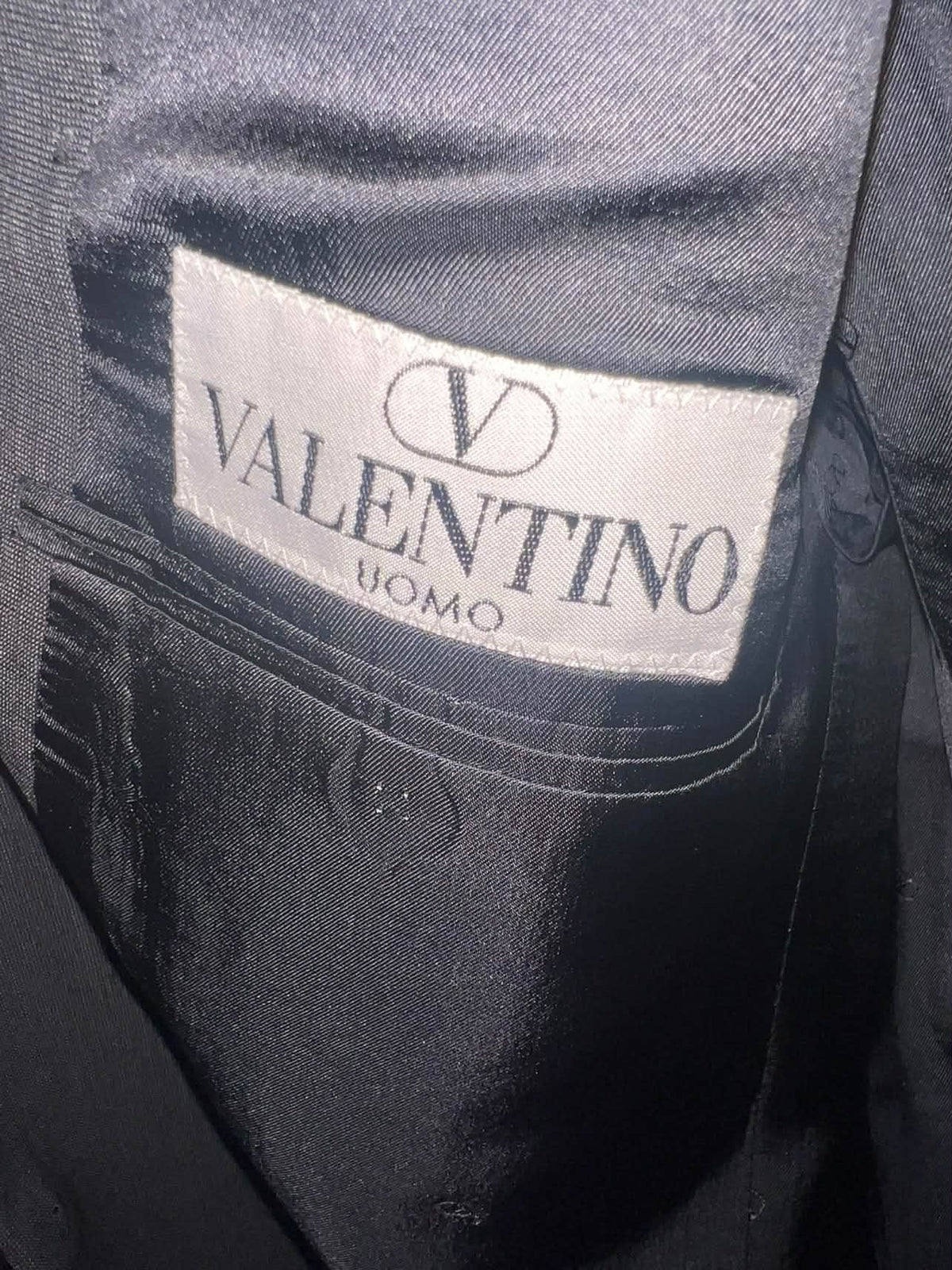 Valentino Uomo Charcoal Three-Button Blazer — Made in Italy — With COA
