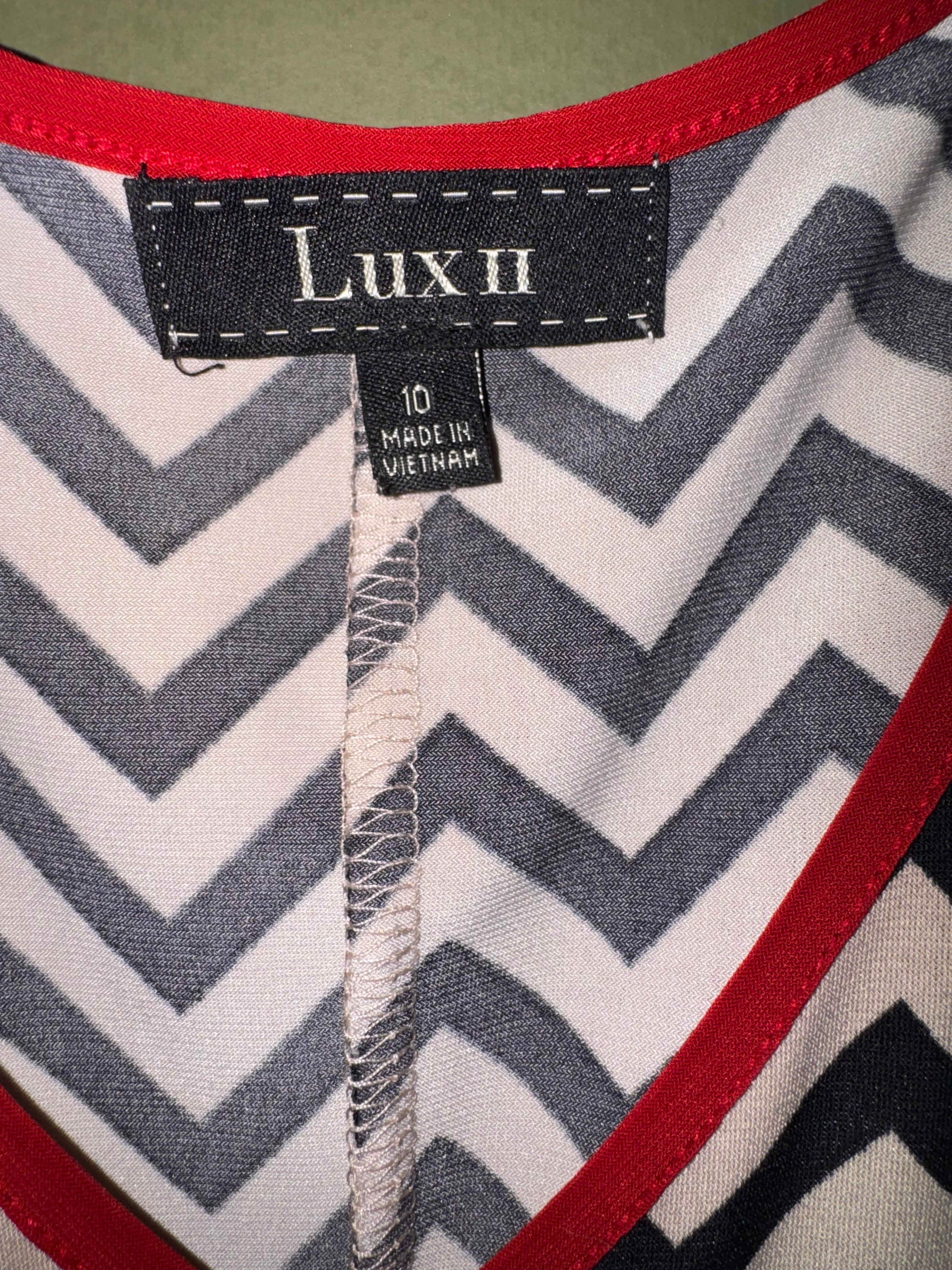 Lux II Chevron High-Low Maxi Dress
