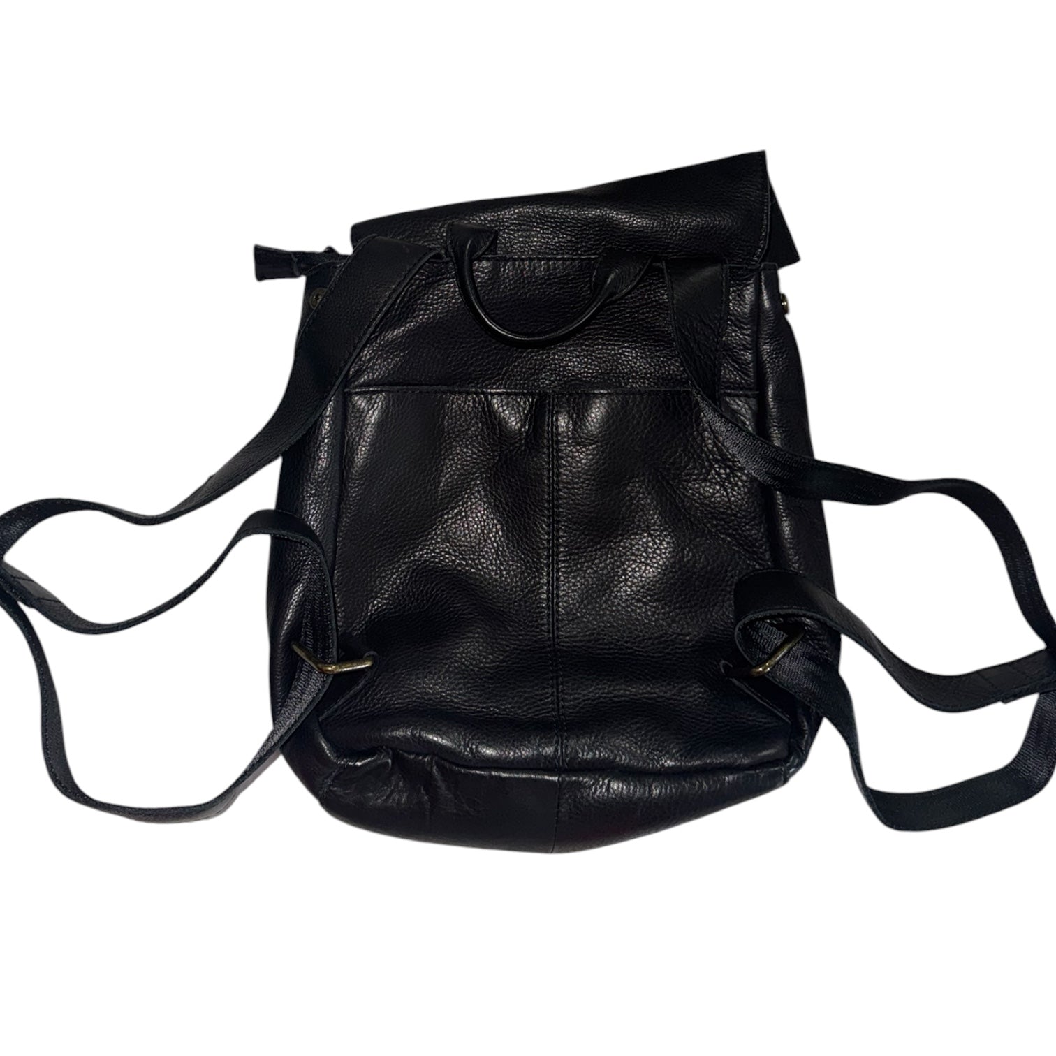 American Leather Co. Black Leather Backpack