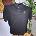 Black Polo Shirt with Yellow Logo