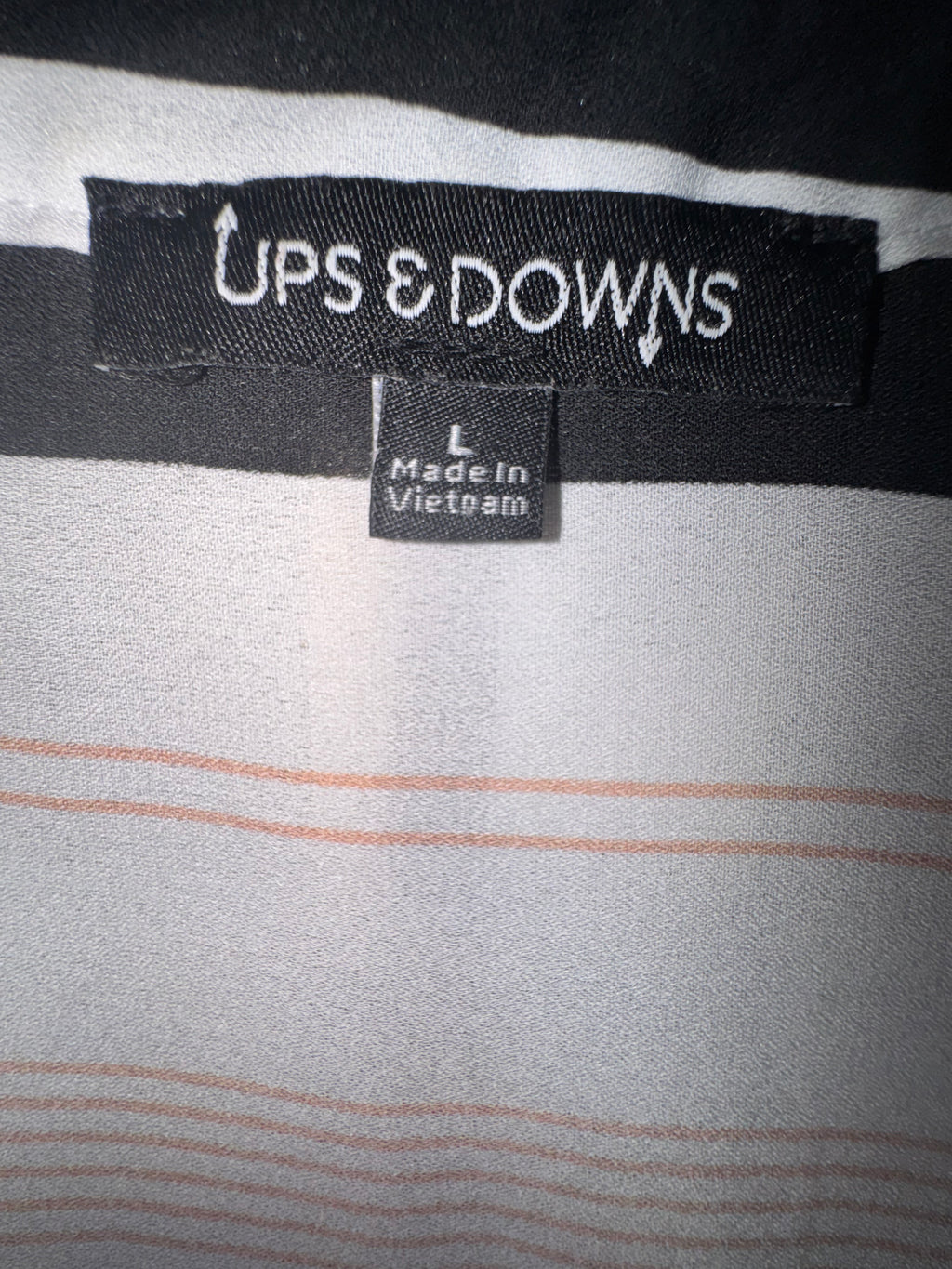 Ups & Downs Striped Roll-Tab Blouse