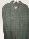 Ascend Green & Blue Plaid Long Sleeve Flannel Shirt