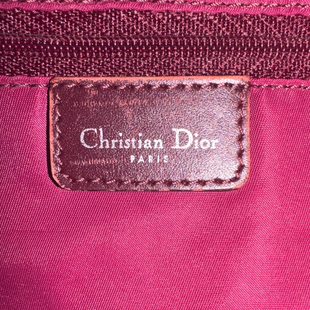Christian Dior Burgundy Trotter Monogram Jacquard Crossbody Messenger Bag