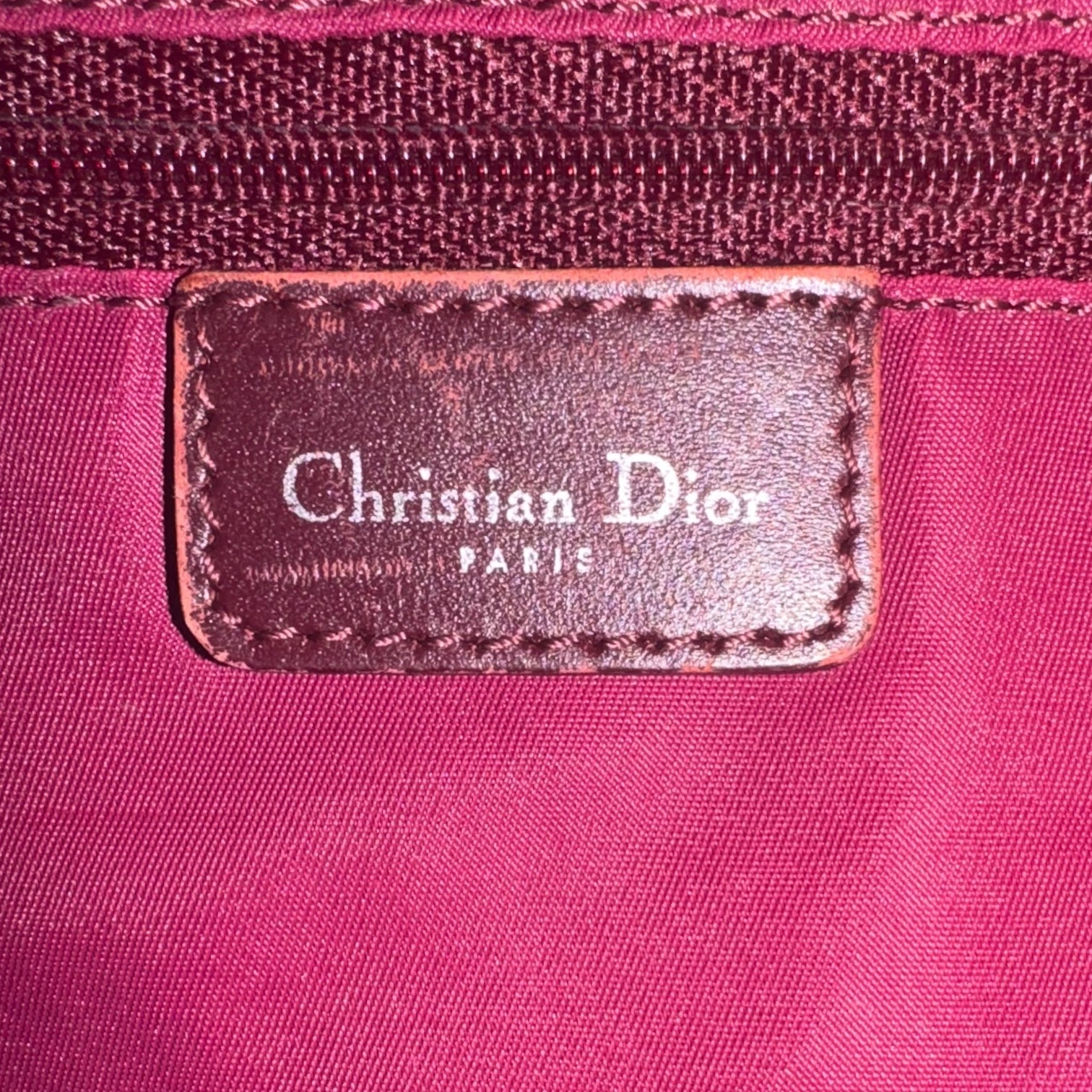Christian Dior Burgundy Trotter Monogram Jacquard Crossbody Messenger Bag