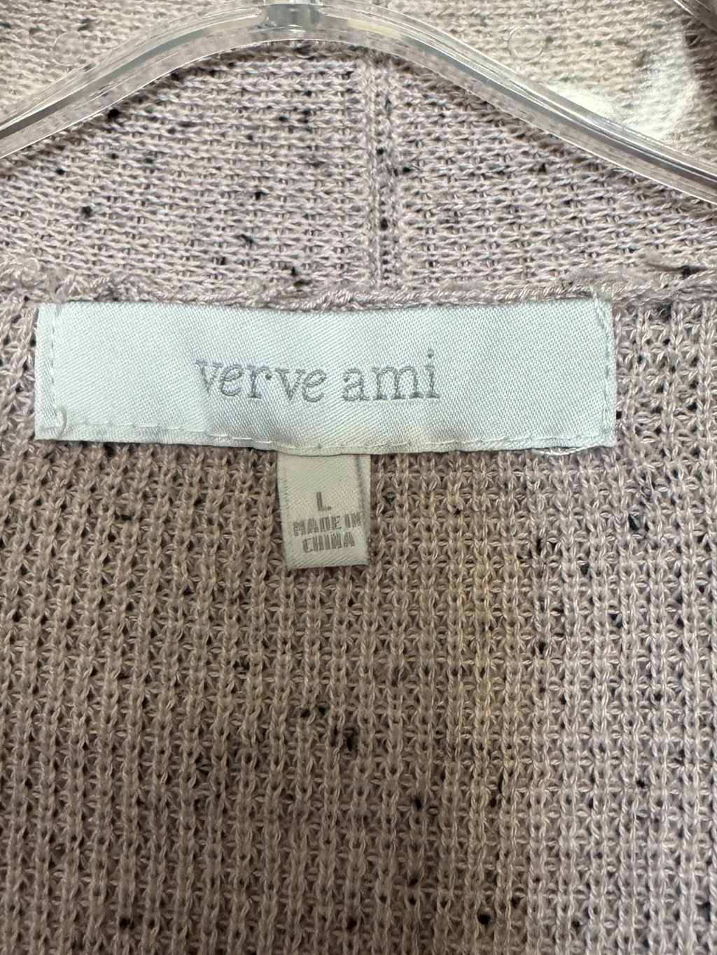 Verve Ami Oatmeal Speckled Pocket Cardigan