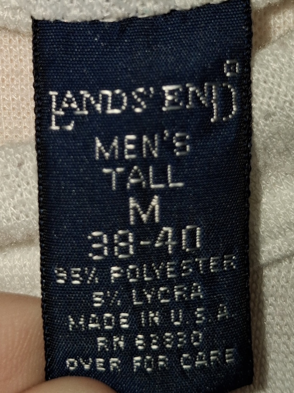 Lands’ End Men’s Tall Ivory Base-Layer Top