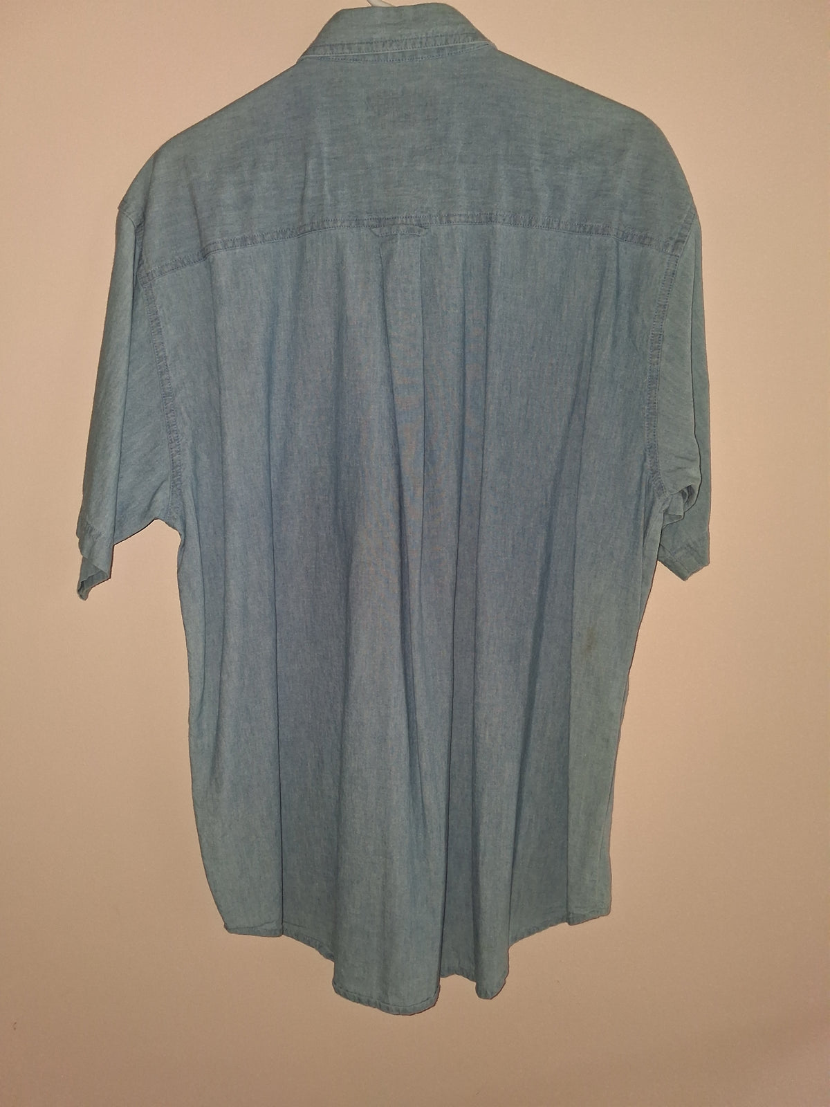 Wrangler Rugged Wear Light Blue Short-Sleeve Denim Shirt