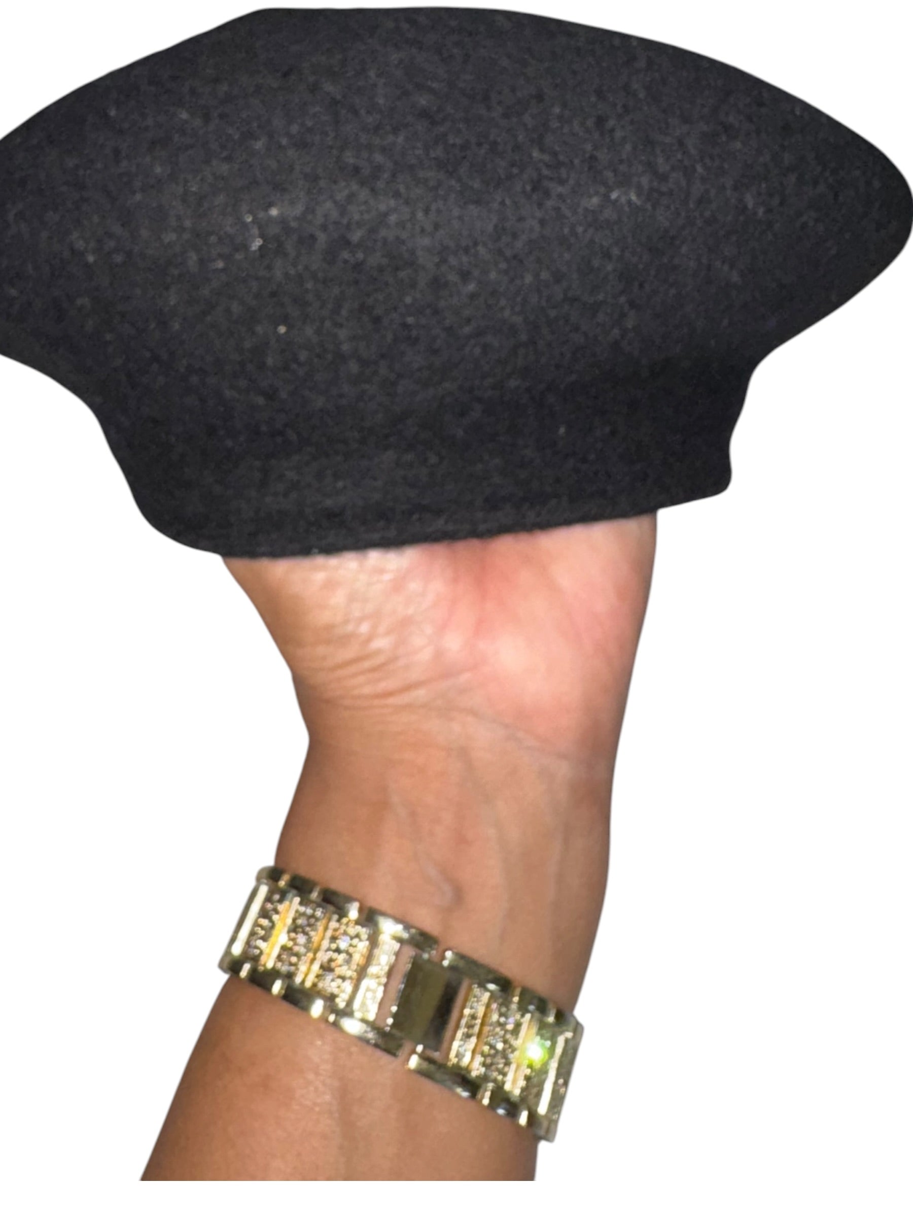 Black Wool-Blend Beret / Newsboy Cap