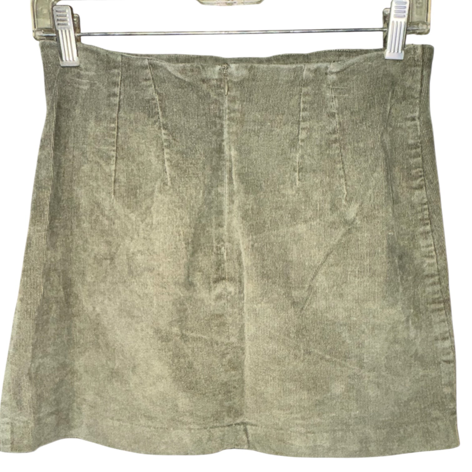 Altar’d State Olive Corduroy Button Skirt