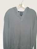 GAP Men's Thermal Waffle Knit Henley Hoodie