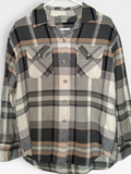 Natural Reflections Women's Neutral Plaid Flannel Shirt