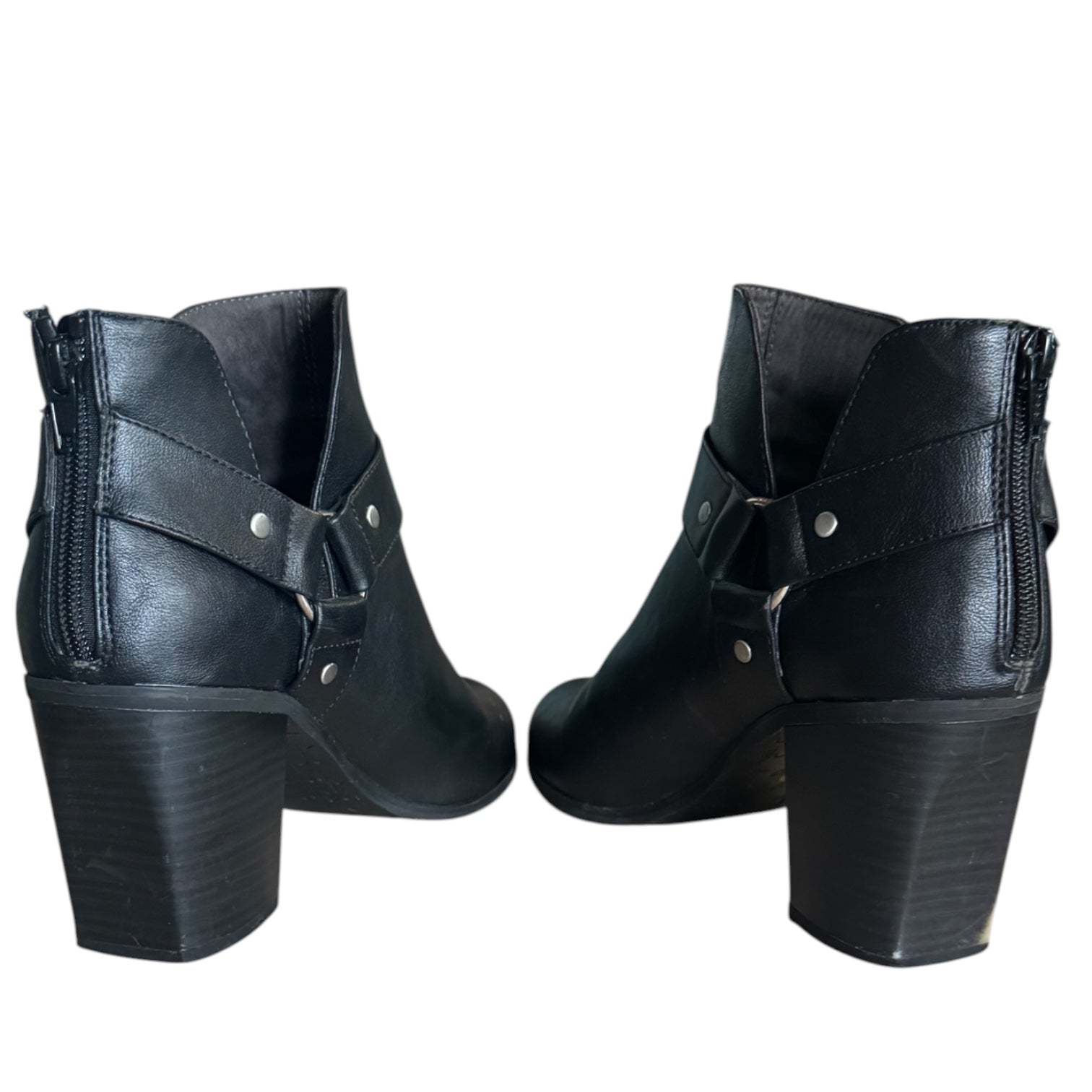 Black Harness Ankle Booties
