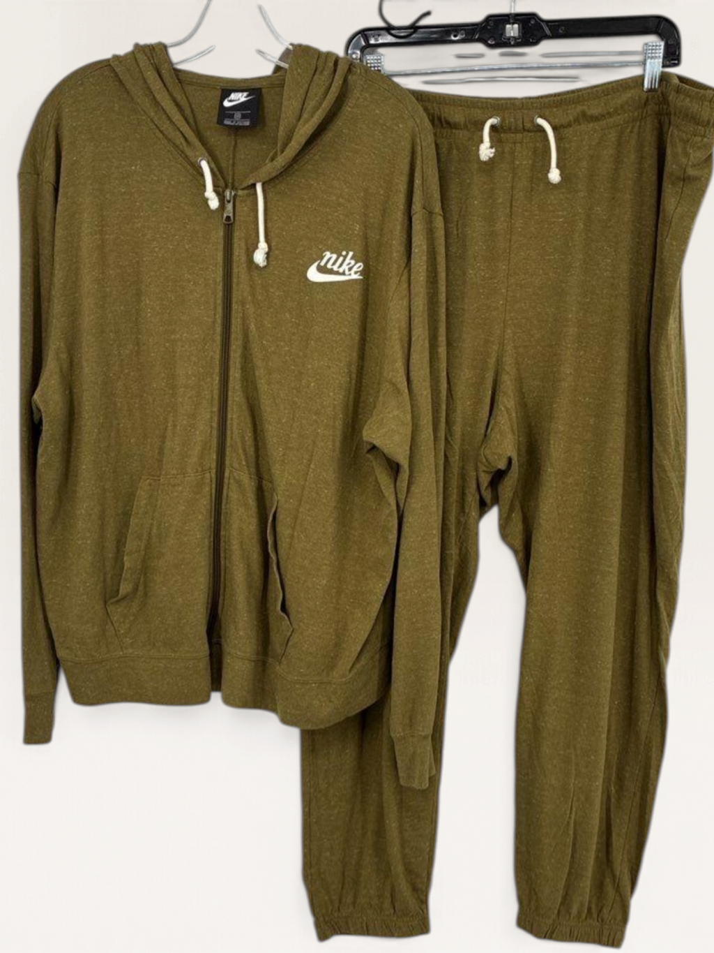Nike Olive Green Zip-Up Hoodie & Jogger Set