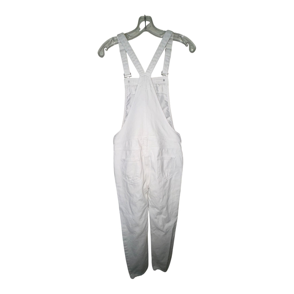 Magilla White Distressed Denim Overalls | Skinny Fit Overalls