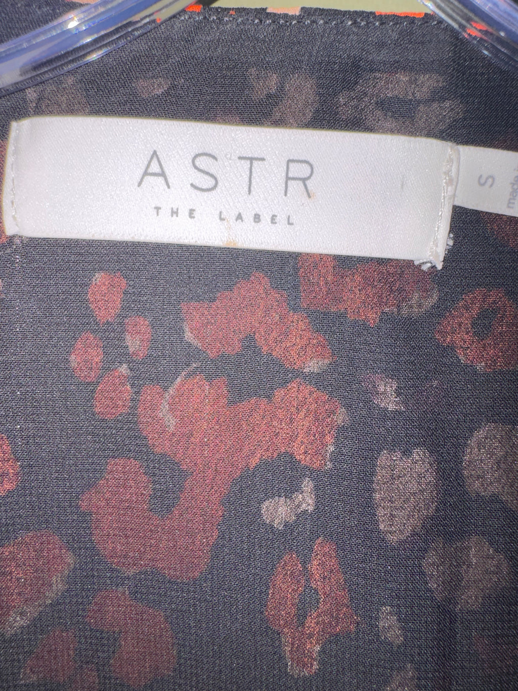 ASTR The Label Animal-Print Wrap Blouse