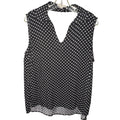 Black & White Polka Dot Sleeveless Top