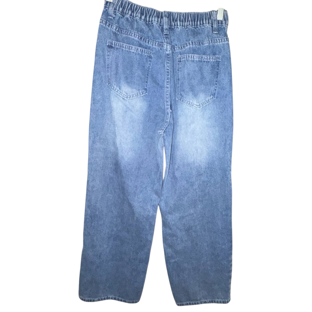 High-Waisted Wide Leg Light Wash Jeans