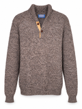 Pendleton Wool Toggle-Neck Sweater with Elbow Patches
