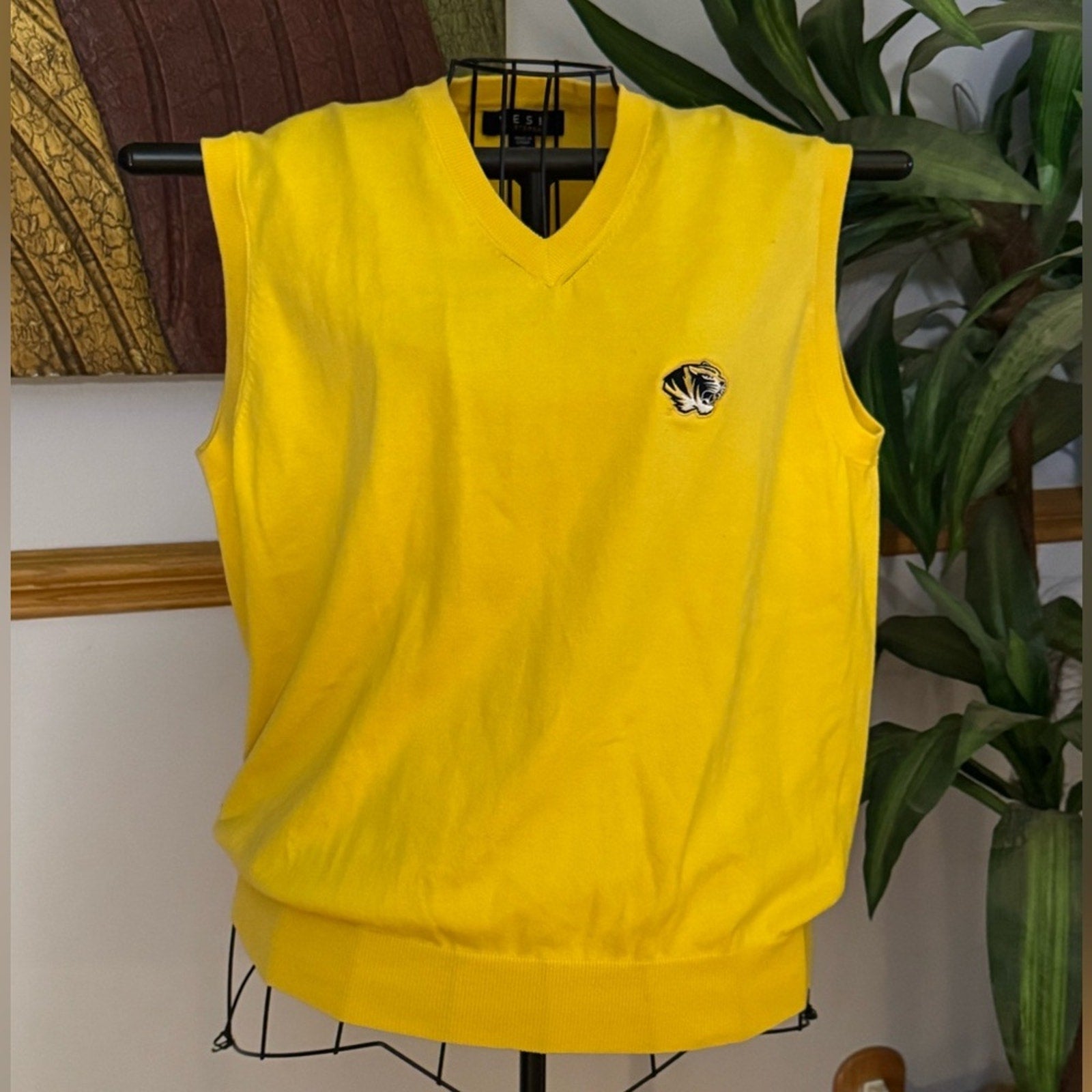 Yellow Sleeveless Sweater Vest