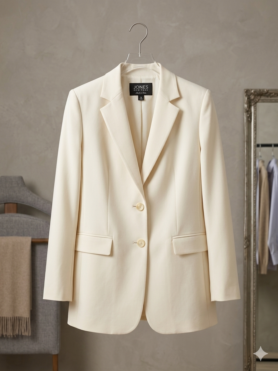 Jones New York Vintage White Blazer Jacket