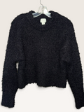 H&M Black Fuzzy Cropped Sweater