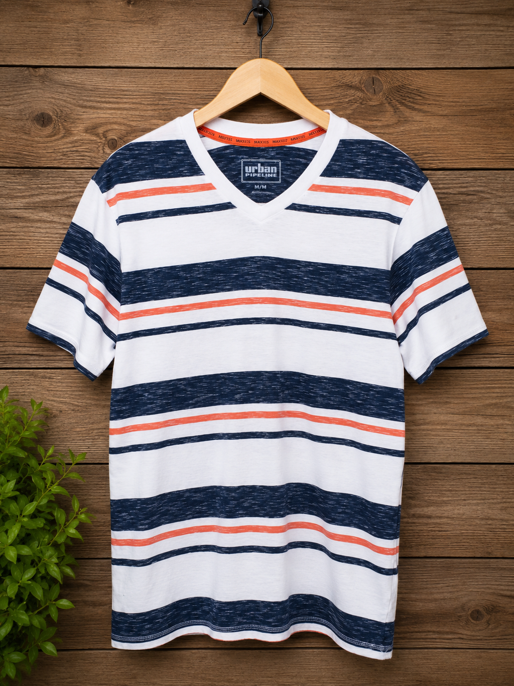 Urban Pipeline Striped V-Neck Tee
