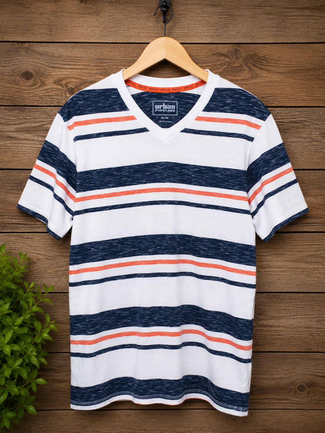 Urban Pipeline Striped V-Neck Tee