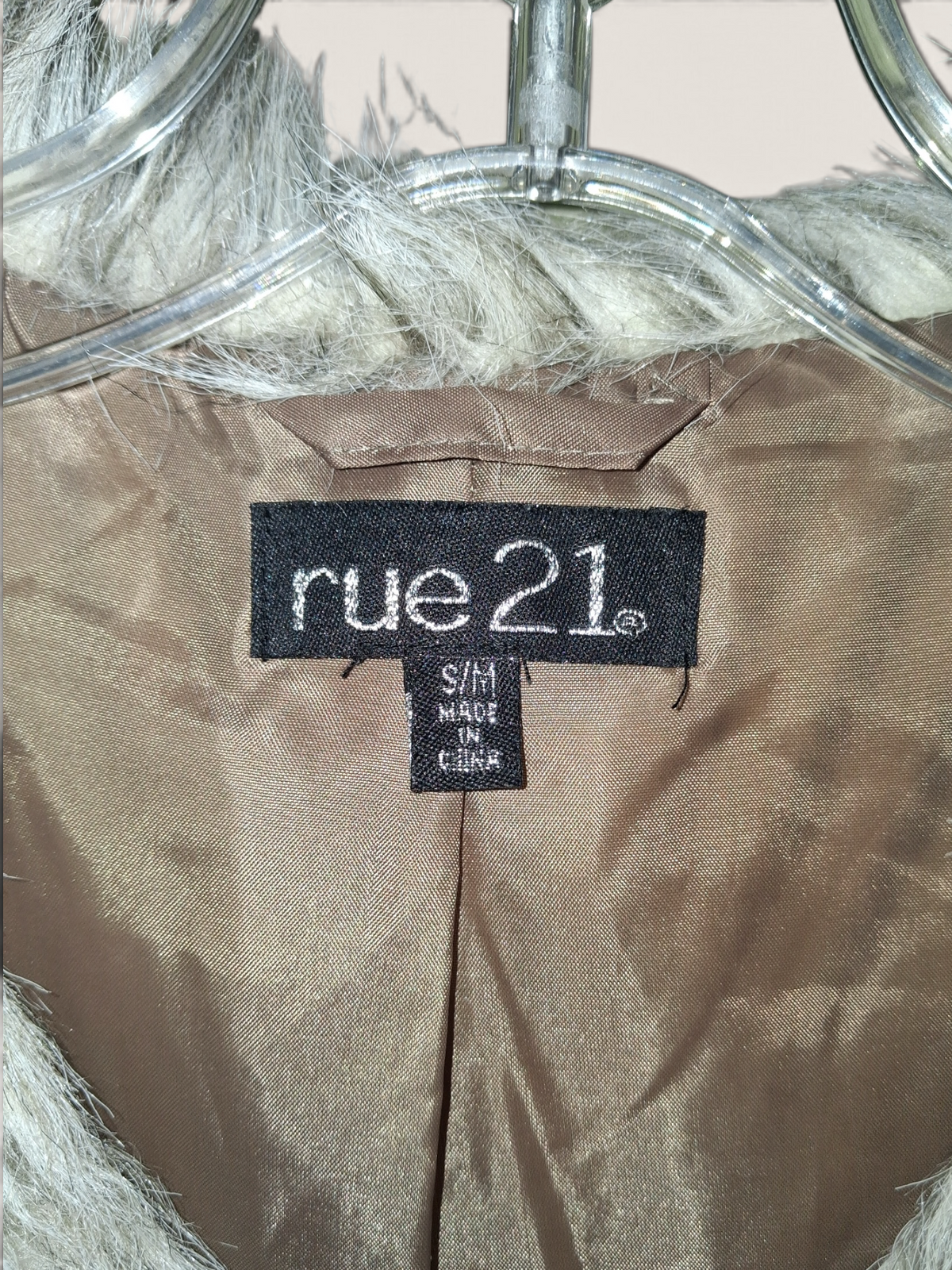 rue21 Shaggy Faux Fur Open-Front Vest