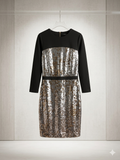 The Limited Women's Long-Sleeve Sequin Cocktail Dress