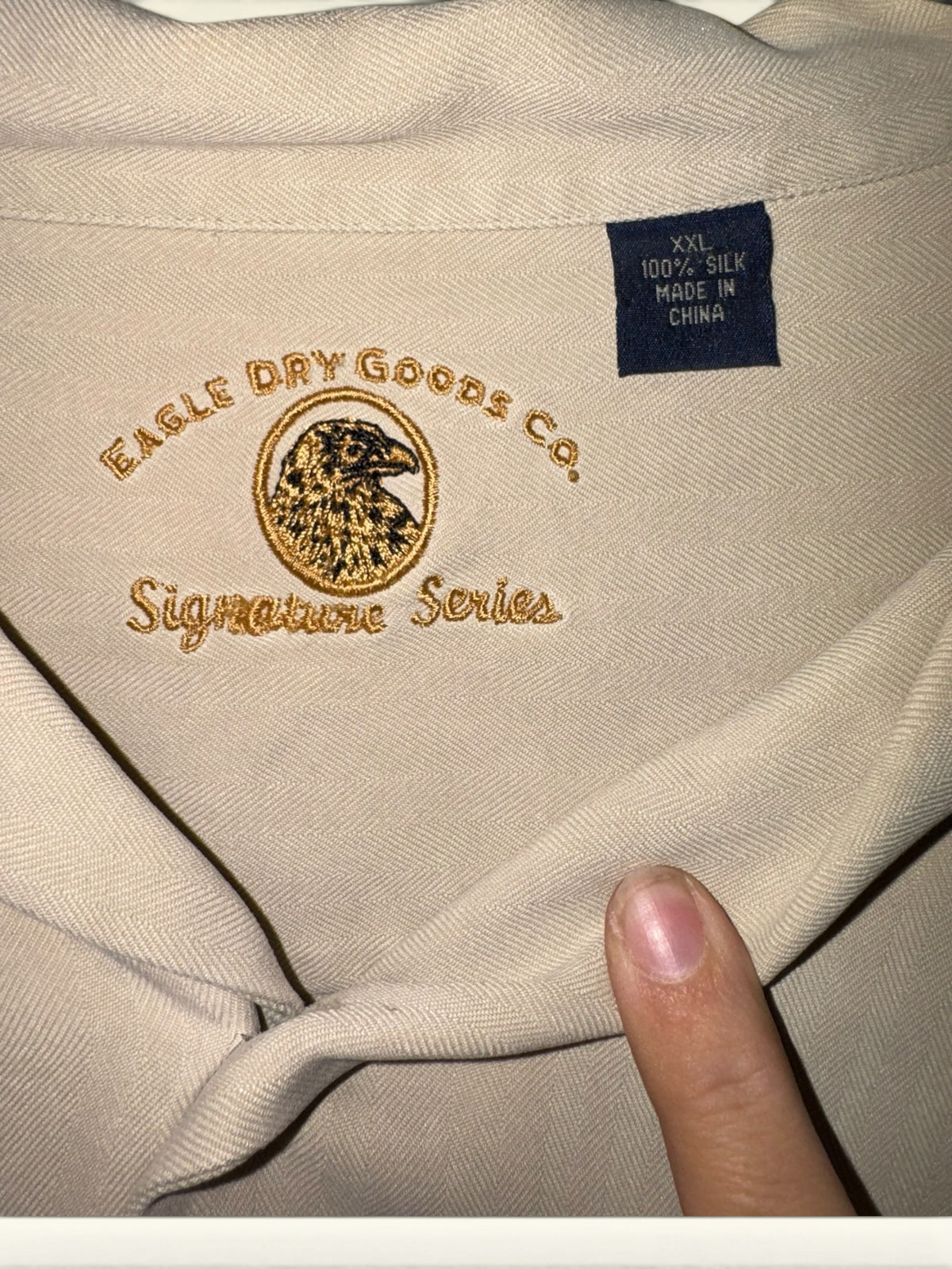 Eagle Dry Goods Co. 100% Silk Camp Shirt