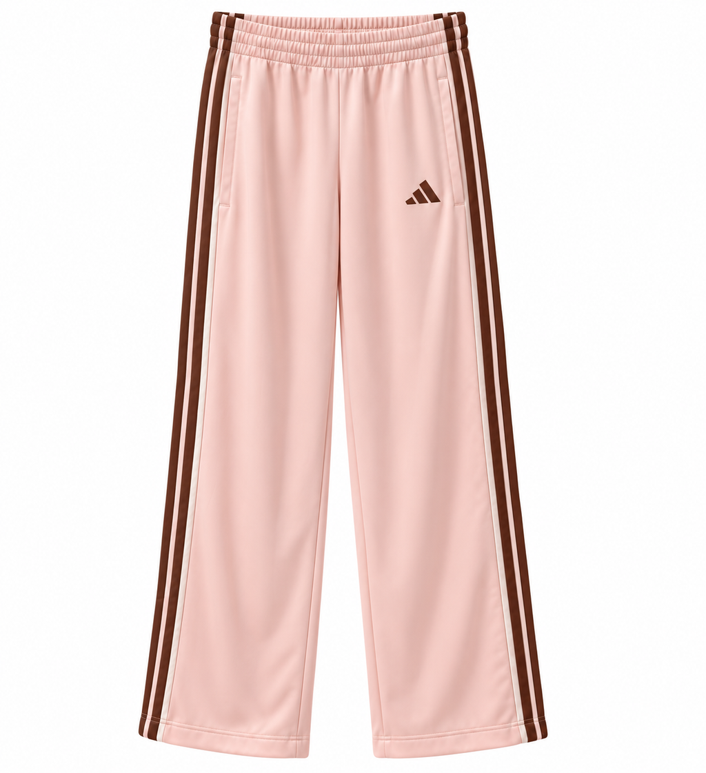 Adidas Blush Pink & Brown Two-Piece Tracksuit