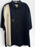 Havana Café Sage & Cream Colorblock Bowling Shirt