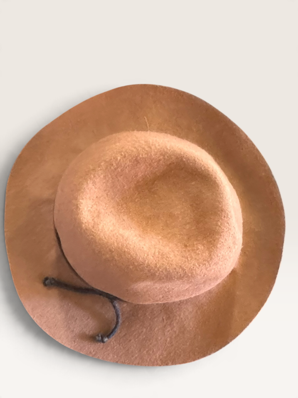 Camel 100% Wool Felt Brimmed Hat