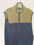 Brooks Brothers Olive Green & Navy Colorblock Fleece Vest