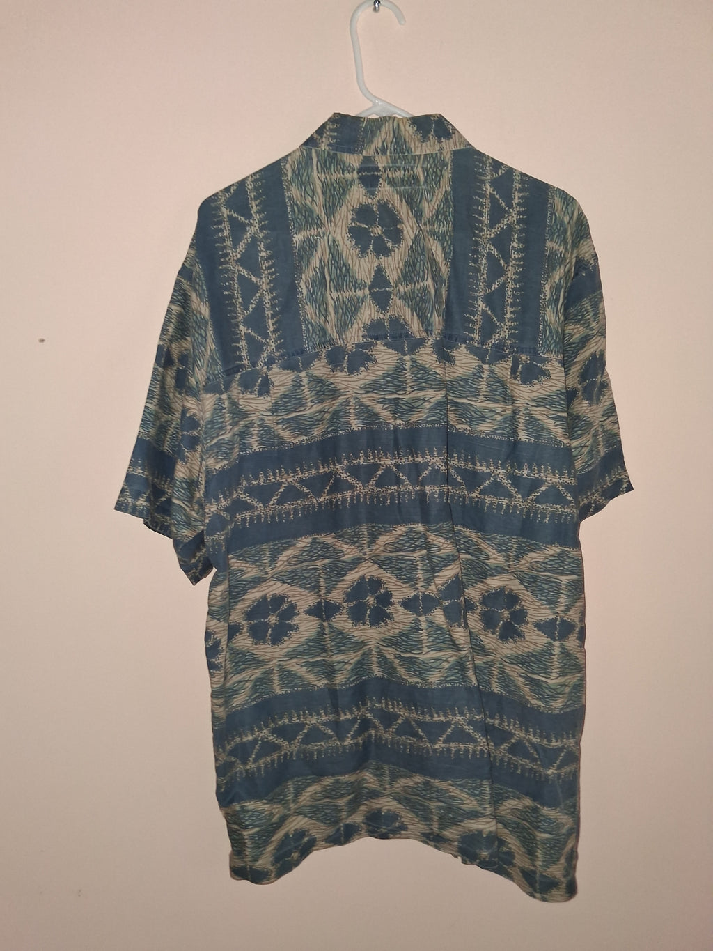 Vintage Bugle Boy Abstract Pattern Short Sleeve Shirt