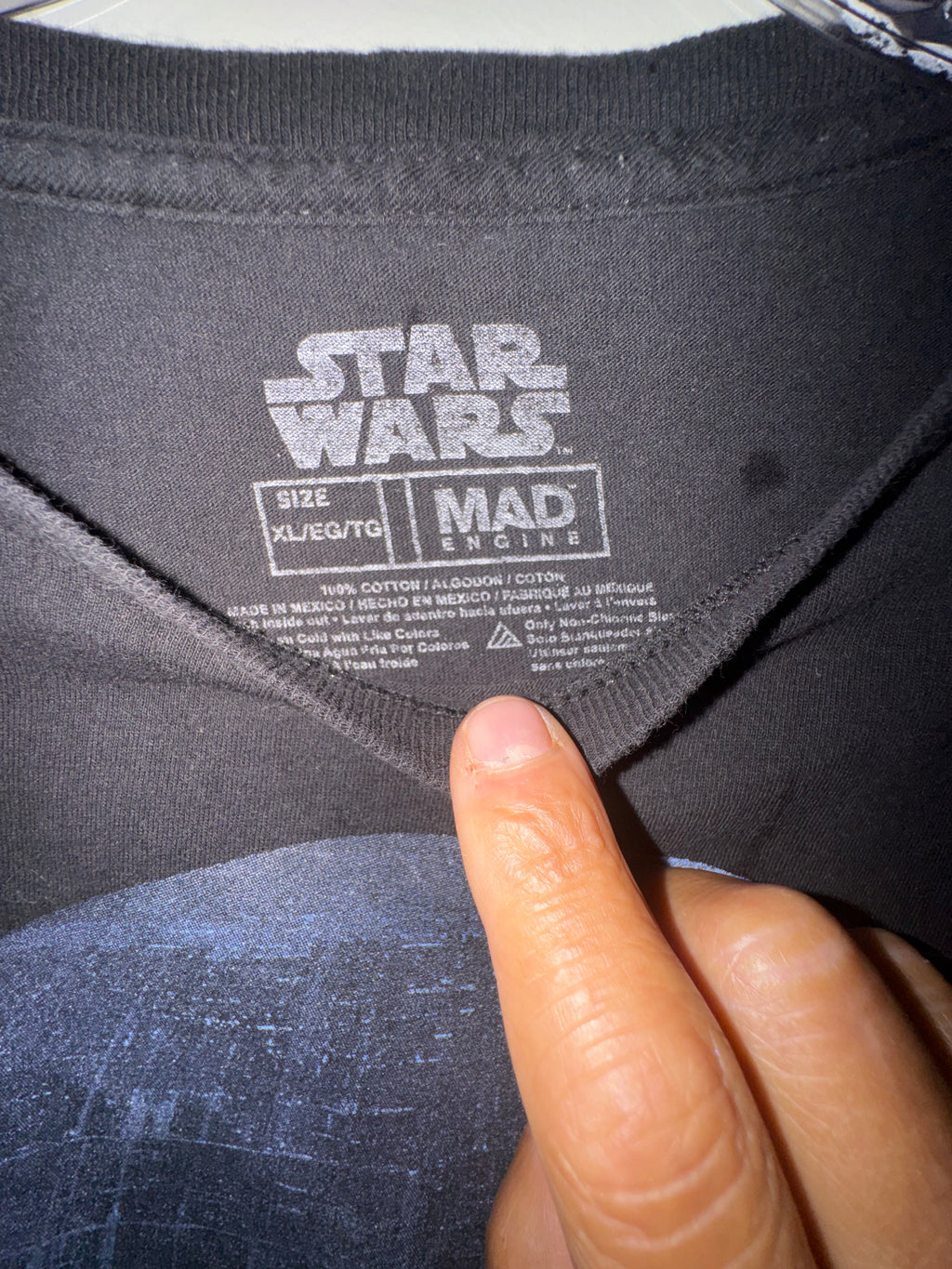 Star Wars Death Star- This Is My Happy Place Black Graphic T-Shirt Mad Engine