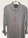 Hart Schaffner Marx Blue & Brown Check Long Sleeve Button-Down Shirt
