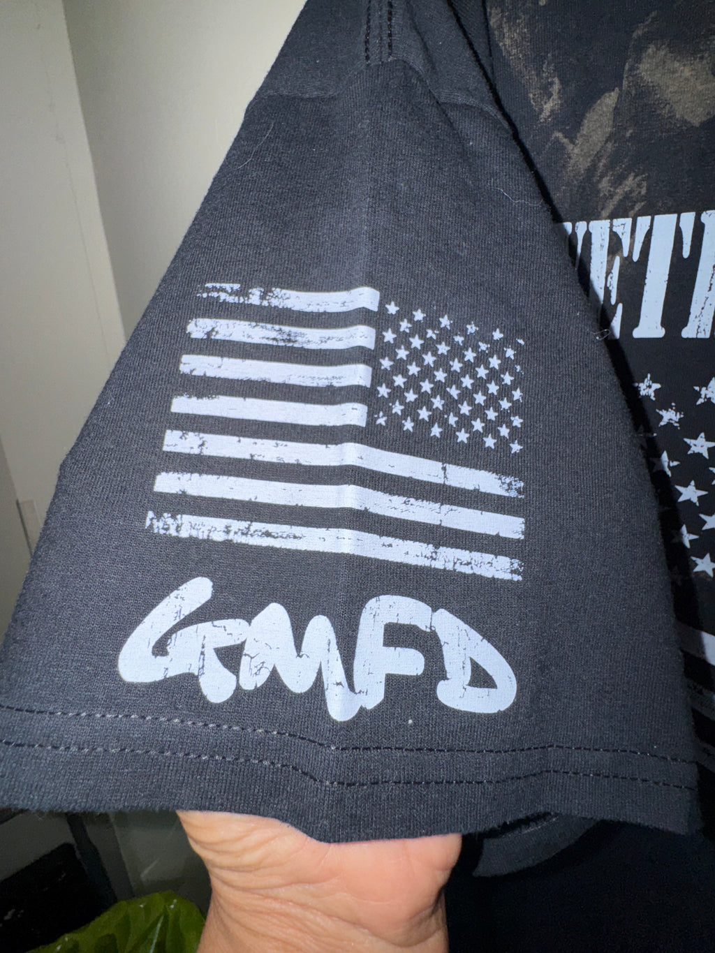 Gilden "Veteran As F*ck" Distressed Black Tee