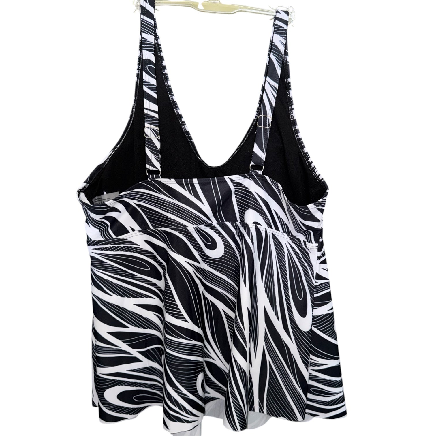 Zebra Print Flyaway Tankini Top