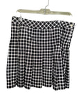 H&M Black and White Gingham Pleated Skirt