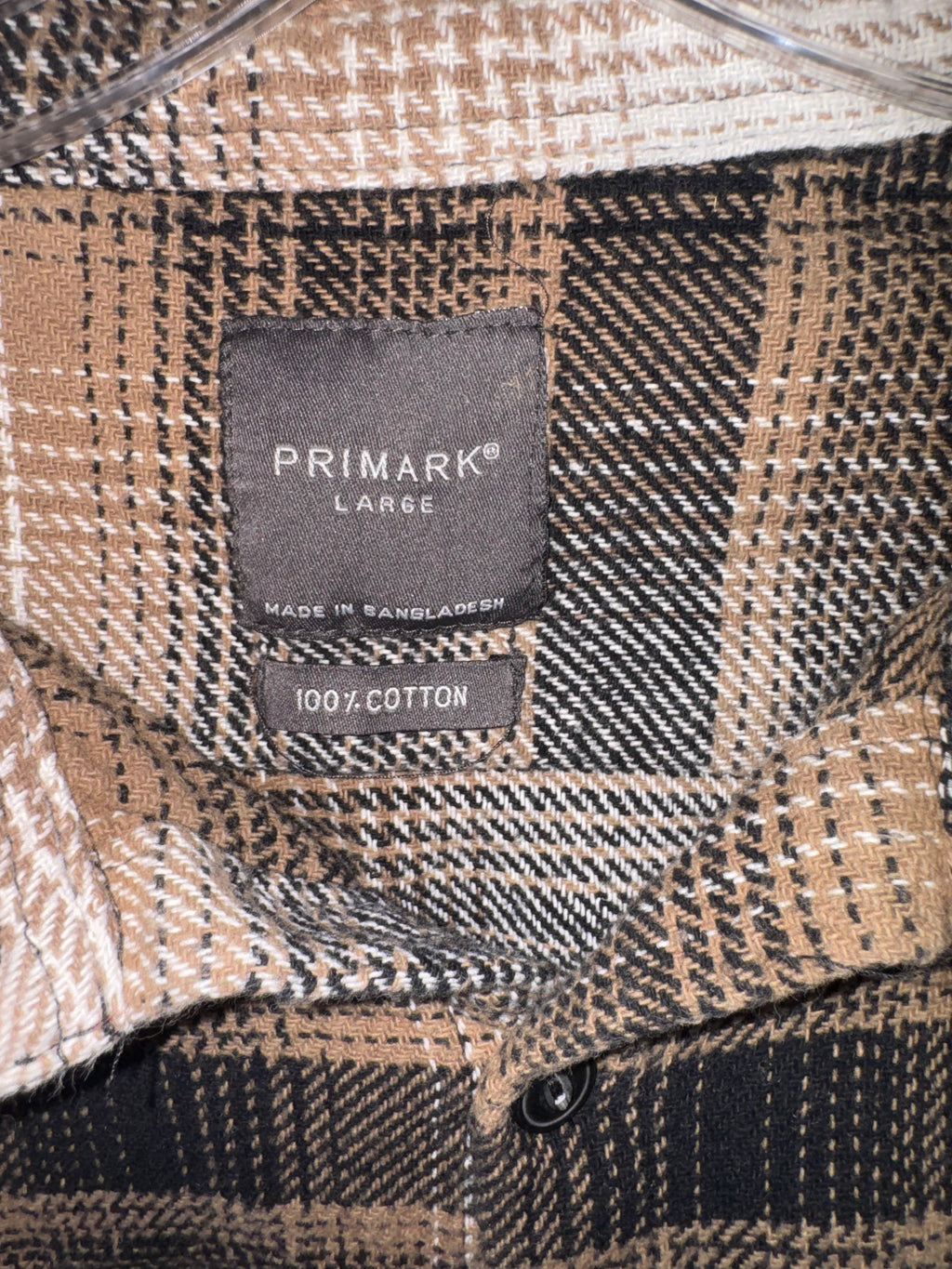 Primark Tan, Black & Cream Plaid Overshirt