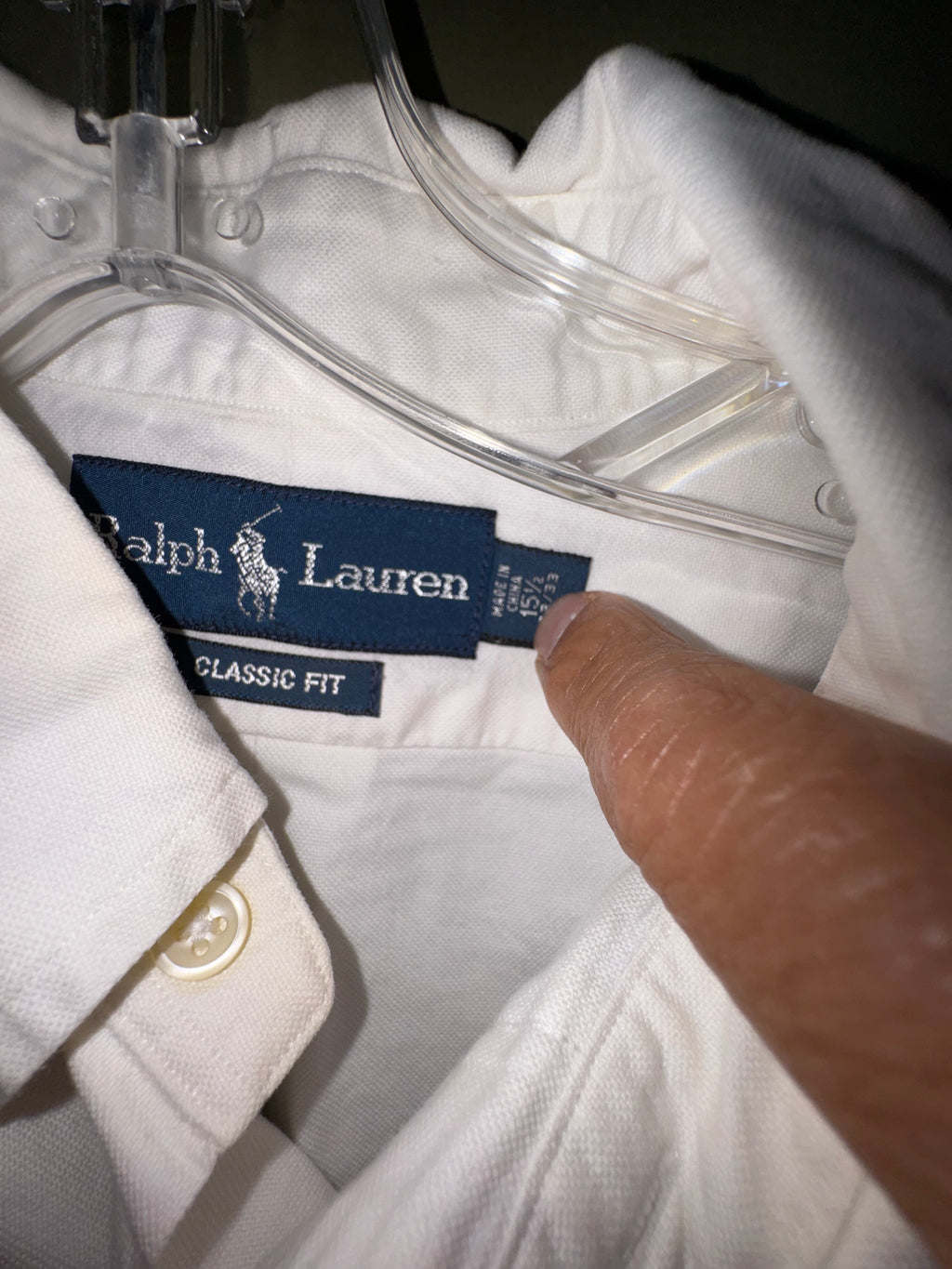 Ralph Lauren White Classic Fit Button-Down