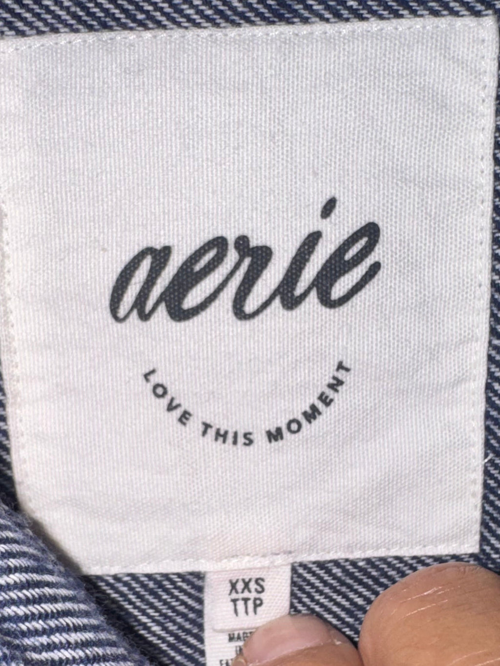 Aerie Oversized Denim-Look Button-Up